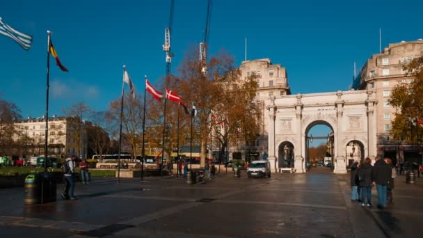 Mermer Arch, Londra, İngiltere, Birleşik Krallık — Stok video