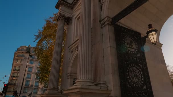 Marble Arch, Londres, Inglaterra, Reino Unido — Vídeo de Stock