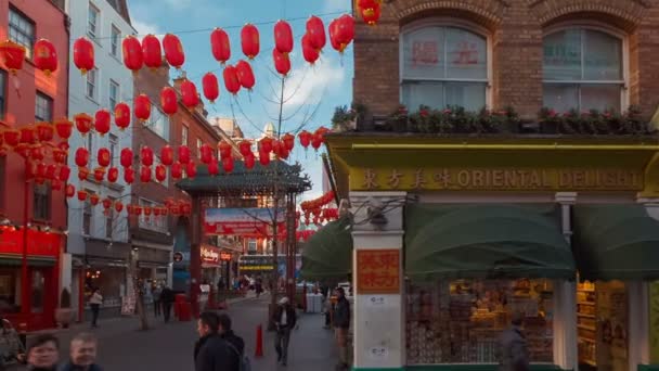 Chinatown, Londen, Engeland, Uk — Stockvideo