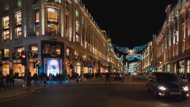 Regent Street, Londres, Inglaterra, Reino Unido — Vídeo de stock