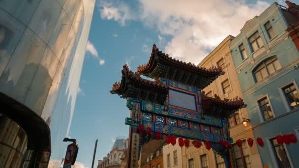 Chinatown, Londra, Inghilterra, Regno Unito — Video Stock