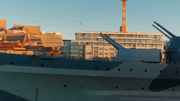 HMS Белфаст, Лондон, Великобританія — стокове відео