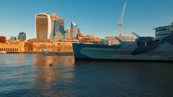 HMS Belfast, Londres, Inglaterra, Reino Unido — Vídeos de Stock