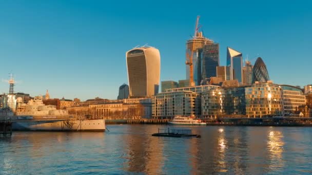 City of London, Londra, İngiltere — Stok video