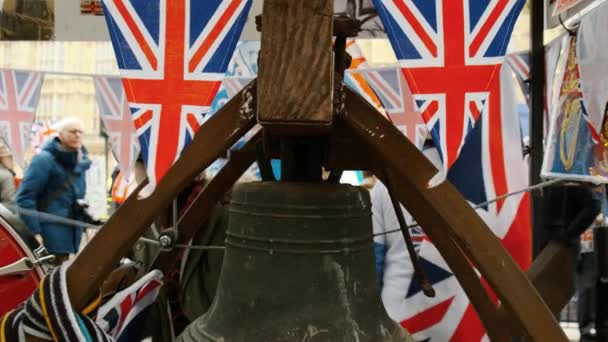 英国退出-离开伦敦威斯敏斯特的支持者 — 图库视频影像