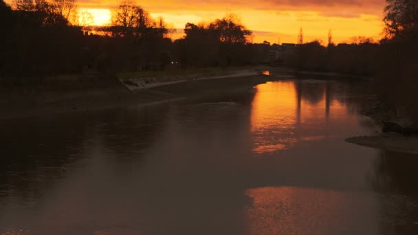 Rivier Thames schilderachtige landschap, Londen, Engeland, Uk — Stockvideo