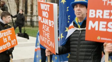 Brexit - Pro-AB destekçileri Westminster, Londra