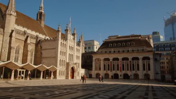 Guildhall, Londres, Inglaterra, Reino Unido — Vídeo de Stock