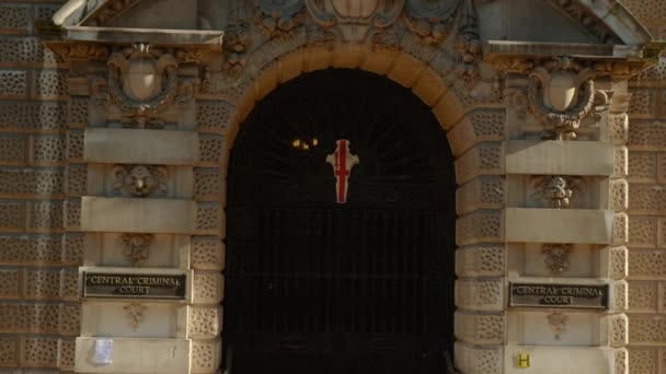 Old bailey crown court in london, england, uk — Stockvideo