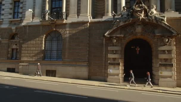 Королевский суд Олд-Бейли в Лондоне, Англия, Великобритания — стоковое видео