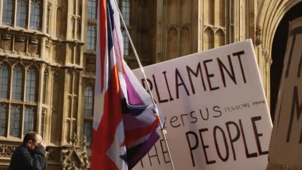 Demonstration der Brexit-Befürworter, Westminster, London