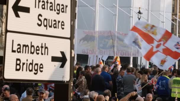 Manifestación de los partidarios de BREXIT, Westminster, Londres — Vídeos de Stock