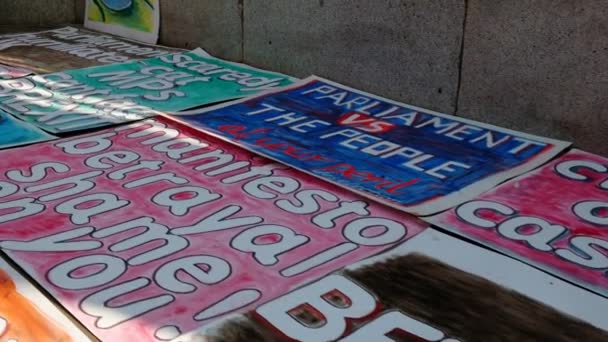 Manifestación de los partidarios de BREXIT, Westminster, Londres — Vídeo de stock