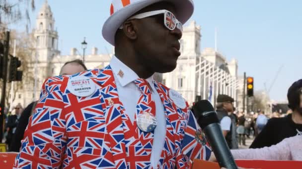 Demonstration of BREXIT supporters, Westminster, London — Stock Video