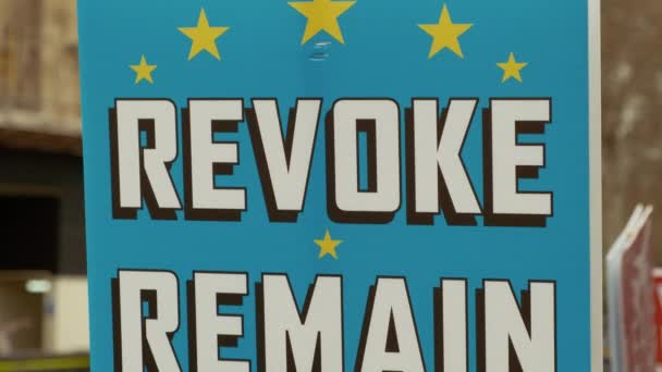 Brexit - Pro UE kibiców w Westminster, Londyn — Wideo stockowe