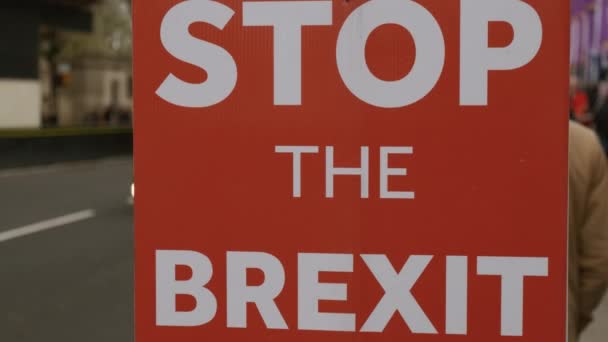 Brexit - Pro ЄС прихильників в районі Вестмінстер, Лондон — стокове відео