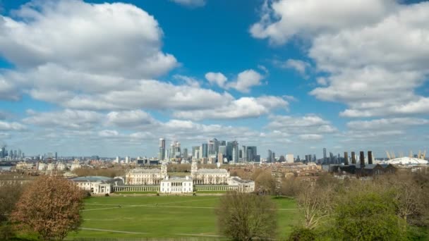 Greenwich Daytime Timelapse, Londres, Royaume Uni — Video