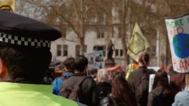 Londra'da İklim Değişikliği Extinction İsyanı Gösteri, İngiltere