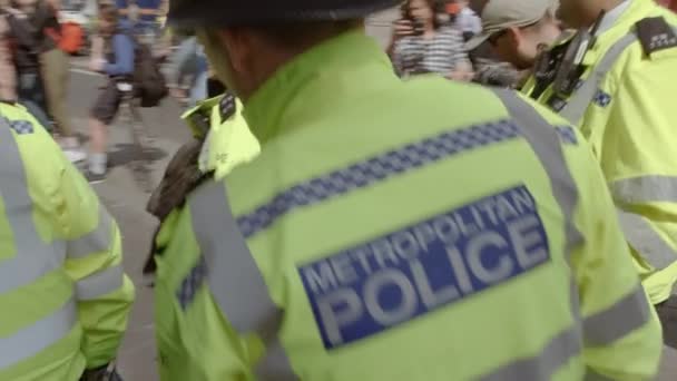 Demostración de rebelión de extinción del cambio climático en Londres, Reino Unido — Vídeos de Stock