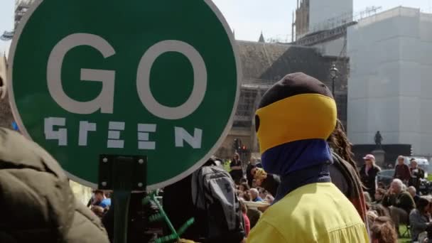 Londra'da İklim Değişikliği Extinction İsyanı Gösteri, İngiltere — Stok video