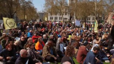 Londra'da İklim Değişikliği Extinction İsyanı Gösteri, İngiltere