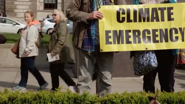 Climate Change Extinction Rebellion Demonstration in London, UK — Stock Video