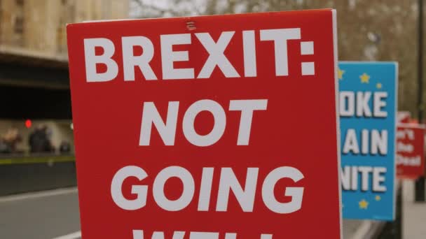 Brexit - Pro-Eu támogatói a Westminsterben, Londonban — Stock videók