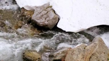 Water Flowing in Slow Motion in the Mountains