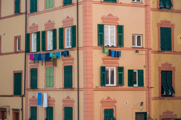 Colorful Old Buildings Architecture Small Village Camogli Liguria North Italy — Stock Photo, Image