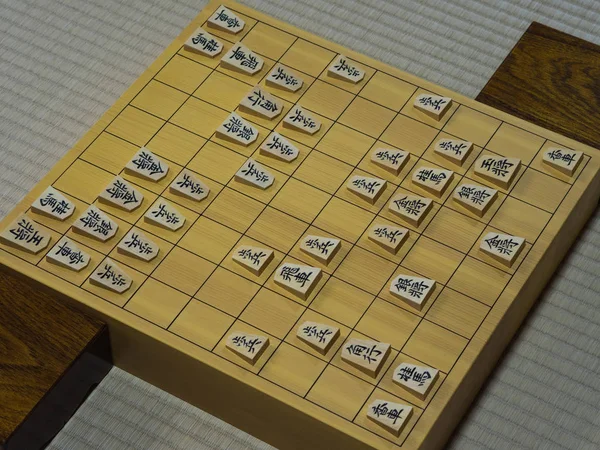 Peão De Xadrez Japonês Shogi Feito De Madeira Imagem de Stock