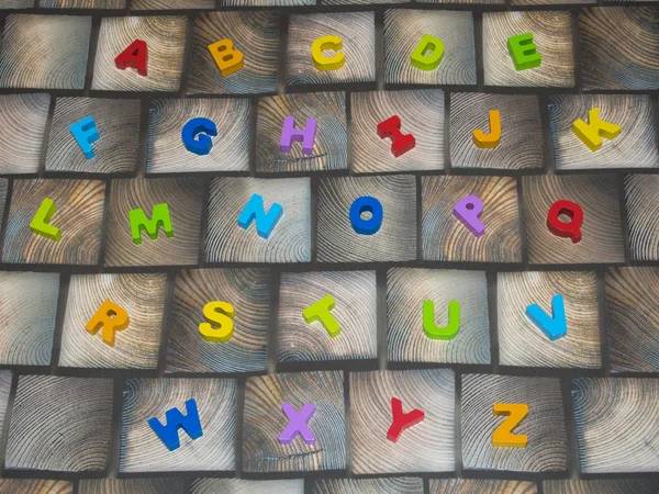 Puzzle Alfabet Jest Zabawka Szkolenia Intelektualnej — Zdjęcie stockowe