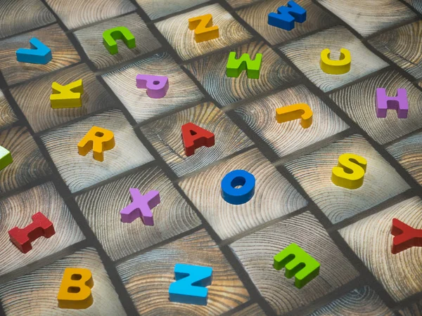 Puzzle Alfabet Este Jucărie Antrenament Intelectual — Fotografie, imagine de stoc