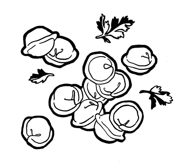 Пельмени вектор рисунок