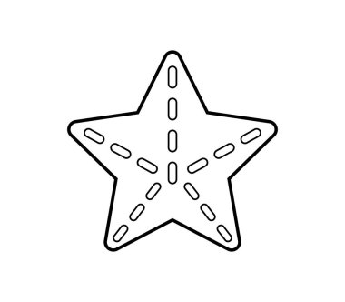 Deniz yıldızı simge beyaz arka plan üzerinde