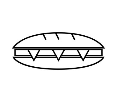 Beyaz arkaplanda ekmek simgesi