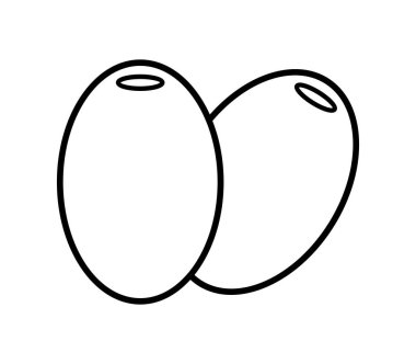 Beyaz arkaplanda zeytin simgesi