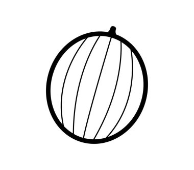 beyaz arkaplanda kavun simgesi