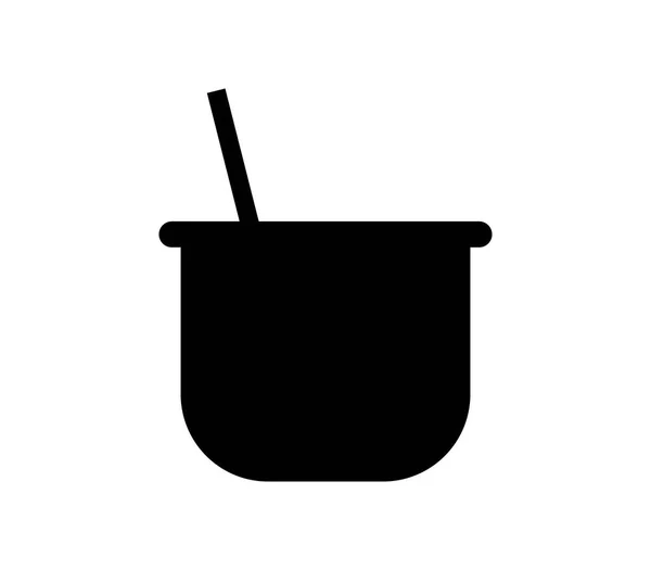 Icono Yogur Sobre Fondo Blanco — Vector de stock