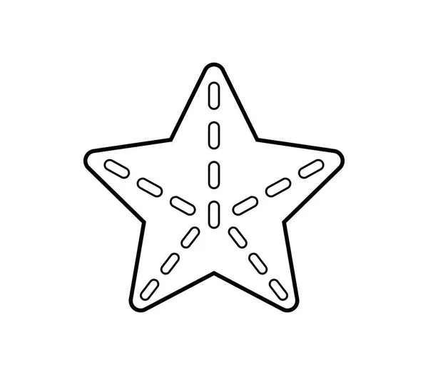 Иконка Морской Звезды Белом Фоне — стоковый вектор