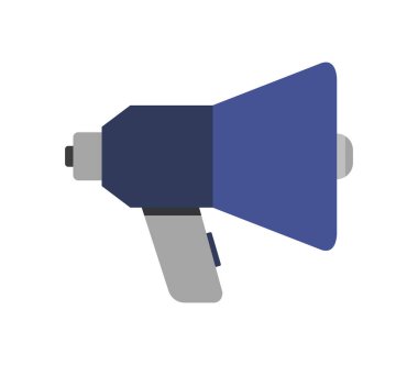 Beyaz arkaplanda megafon simgesi