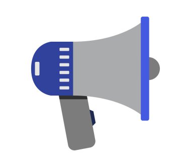 Beyaz arkaplanda megafon simgesi