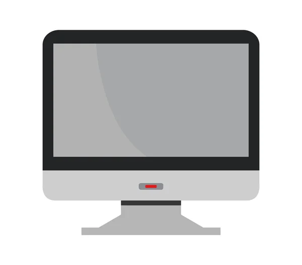 Computermonitor Pictogram Witte Achtergrond — Stockvector