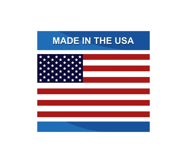 Made Usa White Background — Stock Vector