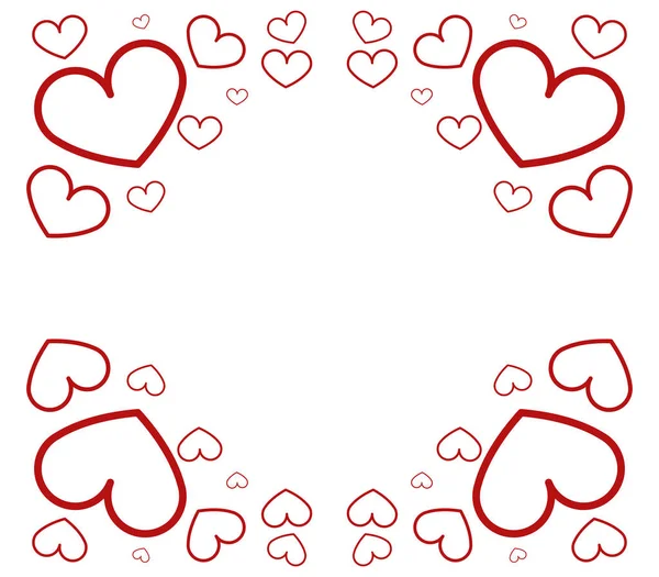 Coeurs Saint Valentin Sur Fond Blanc — Image vectorielle