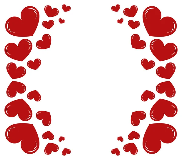 Valentine Hearts White Background — Stock Vector