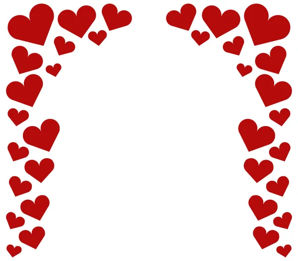 Valentijnskaart Hart Witte Achtergrond — Stockvector