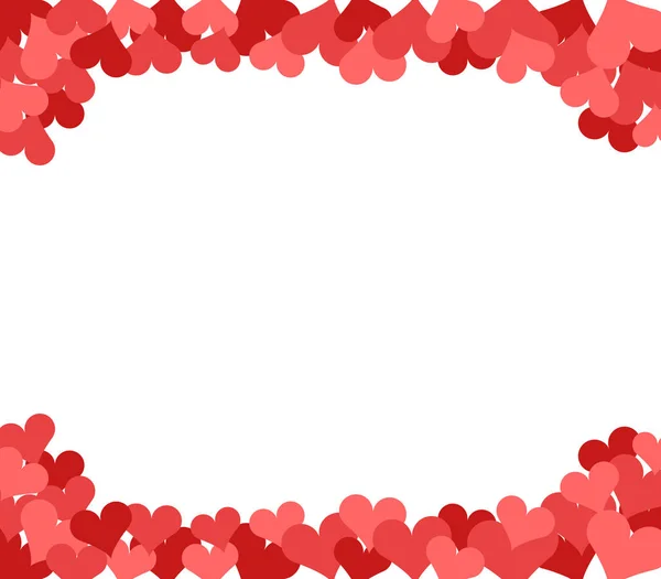 Valentine Harten Witte Achtergrond — Stockvector