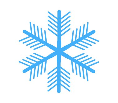 Beyaz arkaplanda kar tanesi simgesi