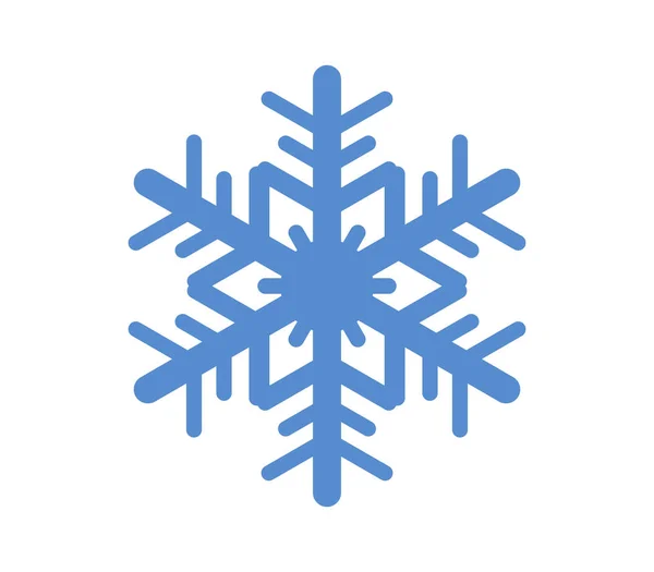 Sneeuwvlok Pictogram Witte Achtergrond — Stockvector