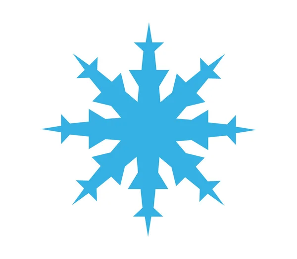 Sneeuwvlok Pictogram Witte Achtergrond — Stockvector